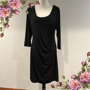 Calvin Klein Classic scoop neck long sleeve Black Dress size 14